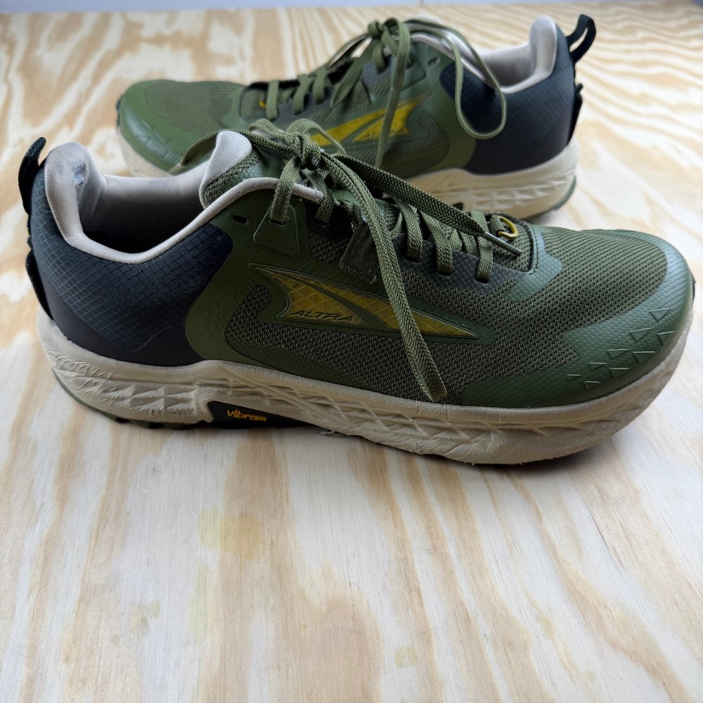 Altra Olympus 5 Mens Trail Running Shoes Green Gray AL0A85PE330 US 10.5